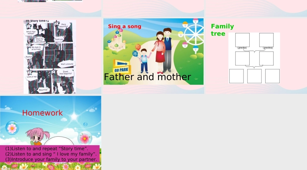 三年级英语下册 Unit 2 My family B Start to read Let's check教学课件 人教PEP-人教PEP小学三年级下册英语课件