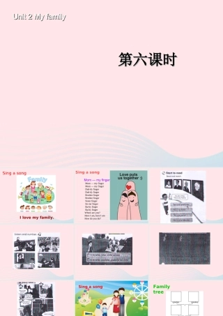 三年级英语下册 Unit 2 My family B Start to read Let's check教学课件 人教PEP-人教PEP小学三年级下册英语课件