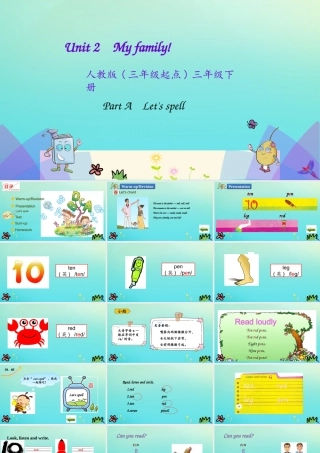 三年级英语下册 Unit 2 My family Part A（第3课时）课件 人教PEP版-人教PEP小学三年级下册英语课件
