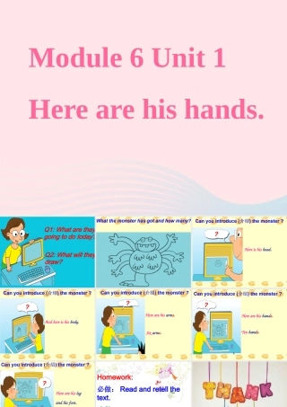 三年级英语下册 Module 6 Unit 1 Here are his hands课件1 外研版（一起）-外研版小学三年级下册英语课件