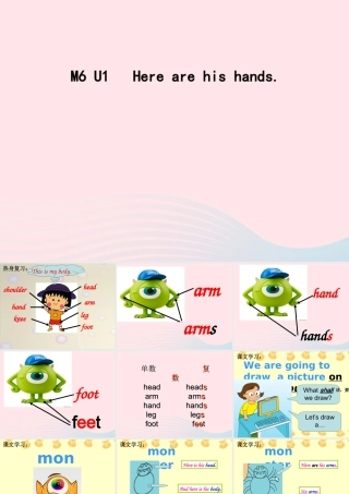 三年级英语下册 Module 6 Unit 1 Here are his hands课件2 外研版（一起）-外研版小学三年级下册英语课件