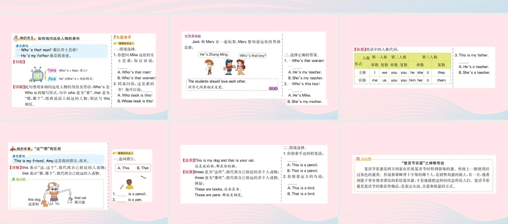 三年级英语下册 Unit 2 My family Part A课堂课件 人教PEP版-人教PEP小学三年级下册英语课件