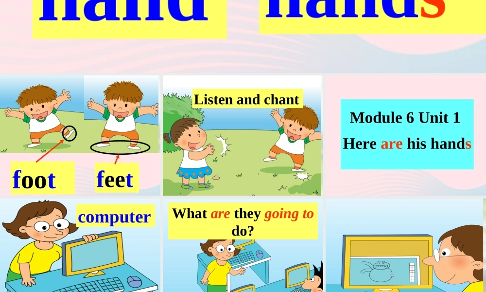 三年级英语下册 Module 6 Unit 1 Here are his hands课件4 外研版（一起）-外研版小学三年级下册英语课件