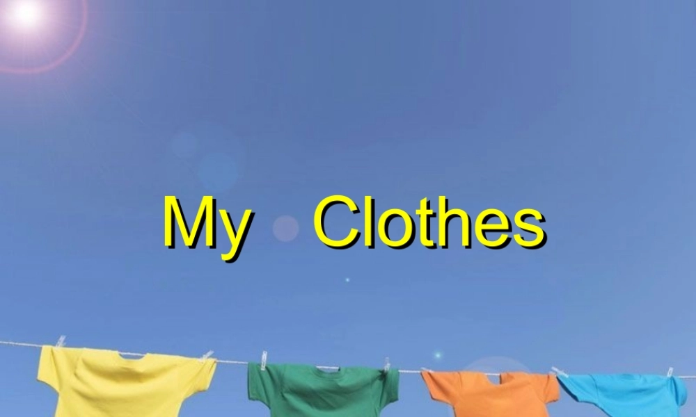 三年级英语上册《Unit 5 clothes》课件1 人教新起点-人教新起点小学三年级上册英语课件