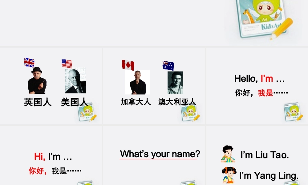 三年级英语上册A Unit1 Hello(1)课件 苏教牛津版