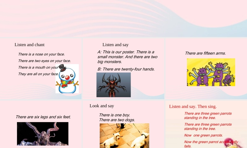 三年级英语下册 module 6 unit 2 there is a small monster课件3 外研版（一起）-外研版小学三年级下册英语课件