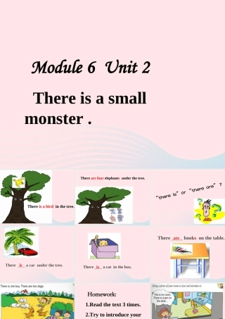 三年级英语下册 module 6 unit 2 there is a small monster课件5 外研版（一起）-外研版小学三年级下册英语课件