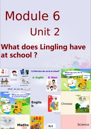 三年级英语下册 Module 6 Unit 2 What does Lingling have at school（1）教学课件 外研版（三起）-外研版小学三年级下册英语课件