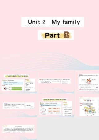三年级英语下册 Unit 2 My family Part B课堂课件 人教PEP版-人教PEP小学三年级下册英语课件