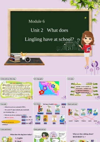 三年级英语下册 Module 6 Unit 2 What does Lingling have at school课件 外研版（三起）-外研版小学三年级下册英语课件