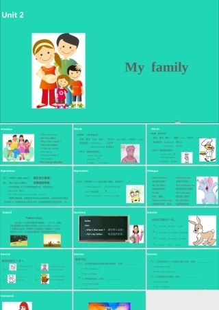 三年级英语下册 Unit 2 My family（第1课时）课件 人教PEP版-人教PEP小学三年级下册英语课件