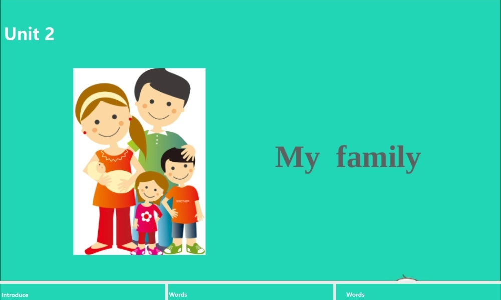 三年级英语下册 Unit 2 My family（第2课时）课件 人教PEP版-人教PEP小学三年级下册英语课件