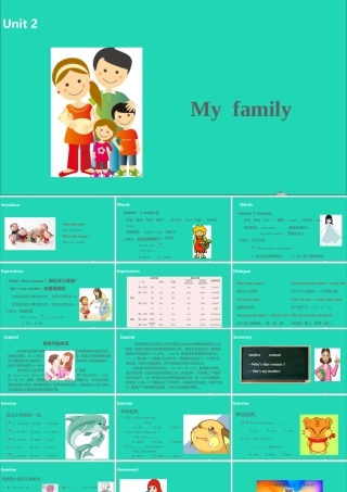 三年级英语下册 Unit 2 My family（第2课时）课件 人教PEP版-人教PEP小学三年级下册英语课件