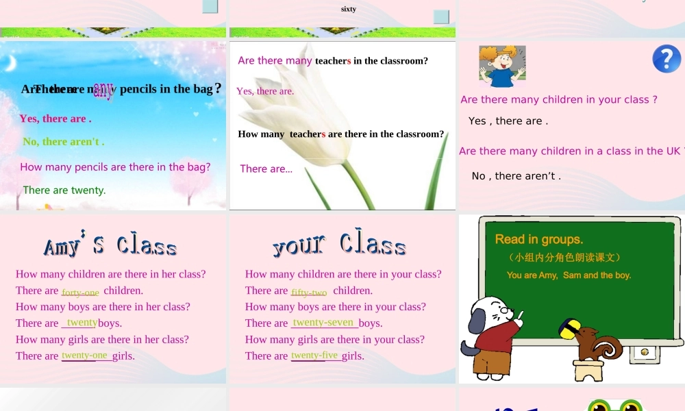 三年级英语下册 module 7 unit 1 are there many children in your class课件4 外研版（一起）-外研版小学三年级下册英语课件