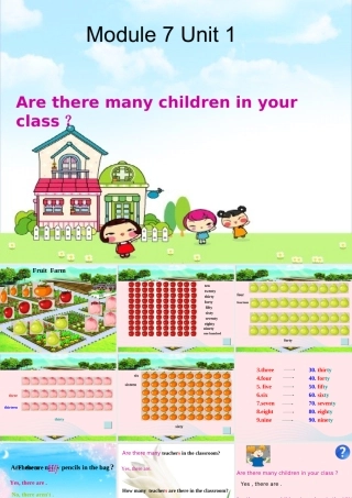 三年级英语下册 module 7 unit 1 are there many children in your class课件4 外研版（一起）-外研版小学三年级下册英语课件