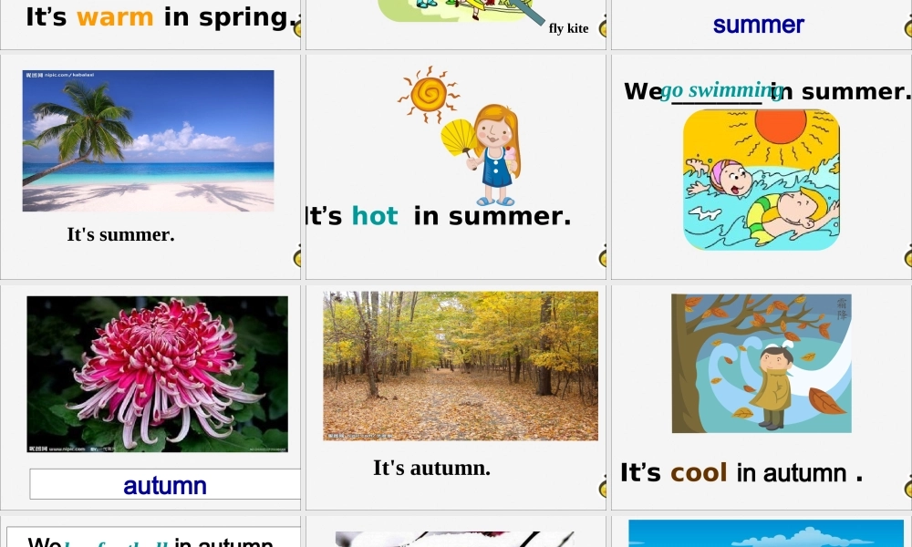 三年级英语下册 Module 7 Unit 1 We fly kites in spring教学课件 外研版（三起）-外研版小学三年级下册英语课件