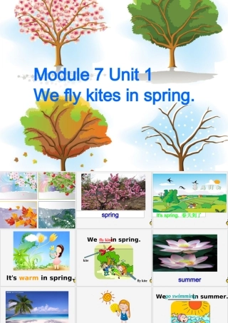 三年级英语下册 Module 7 Unit 1 We fly kites in spring教学课件 外研版（三起）-外研版小学三年级下册英语课件