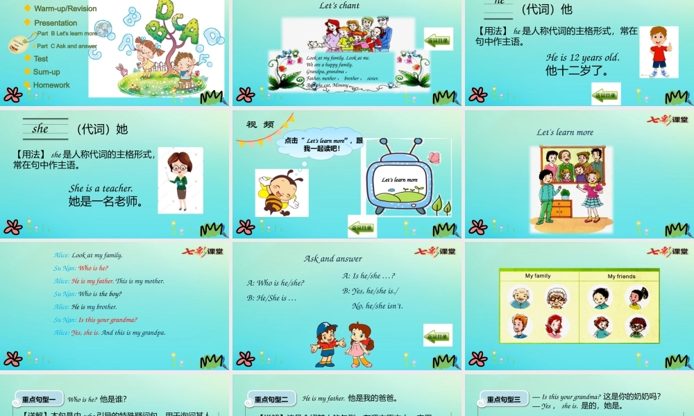 三年级英语下册 Unit 2 My Family（第3课时）课件 陕旅版（三起）-陕旅版小学三年级下册英语课件