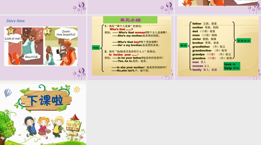 三年级英语下册 Unit 2 My family（第6课时）课件 人教PEP版-人教PEP小学三年级下册英语课件