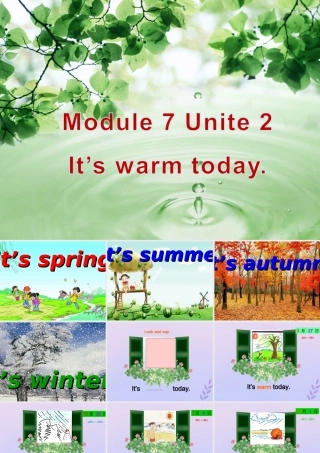 三年级英语下册 Module 7 Unit 2 It’s warm today教学课件 外研版（三起）-外研版小学三年级下册英语课件