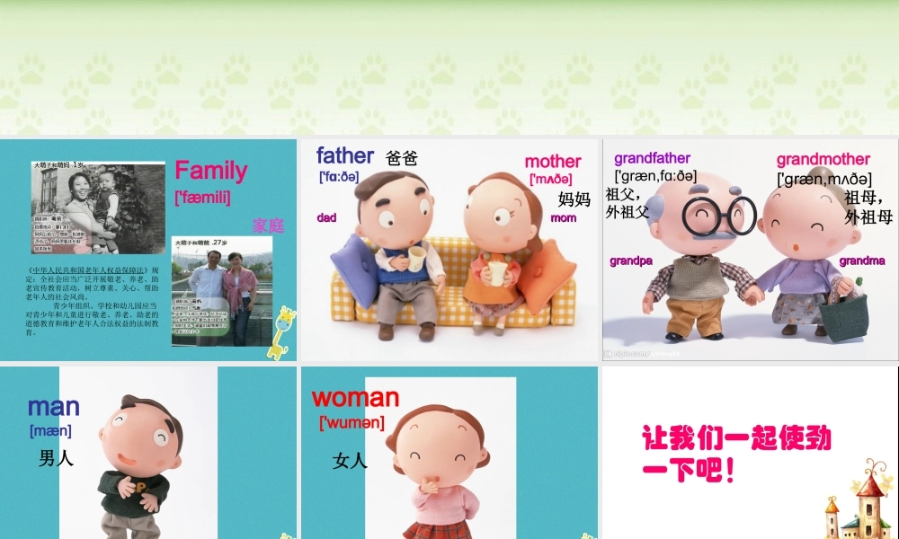 三年级英语下册 Unit 2 My Family课件4 陕旅版-陕旅版小学三年级下册英语课件