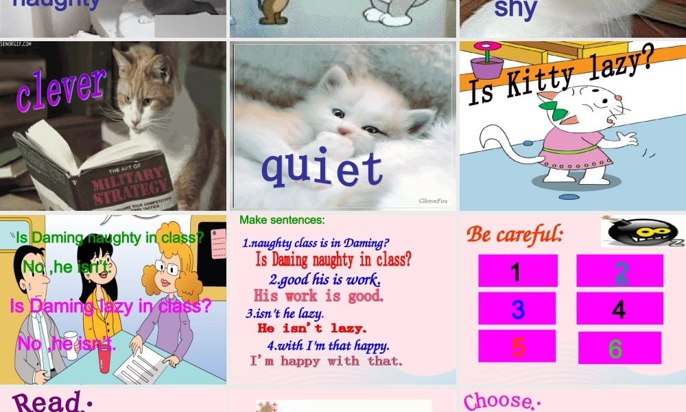 三年级英语下册 Module 8 Unit 1 He works hard课件1 外研版（一起）-外研版小学三年级下册英语课件