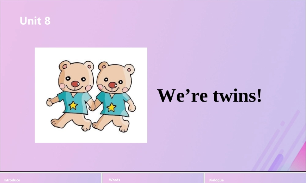 三年级英语下册 Unit 8 We’re twins（第2课时）课件 牛津版-牛津版小学三年级下册英语课件