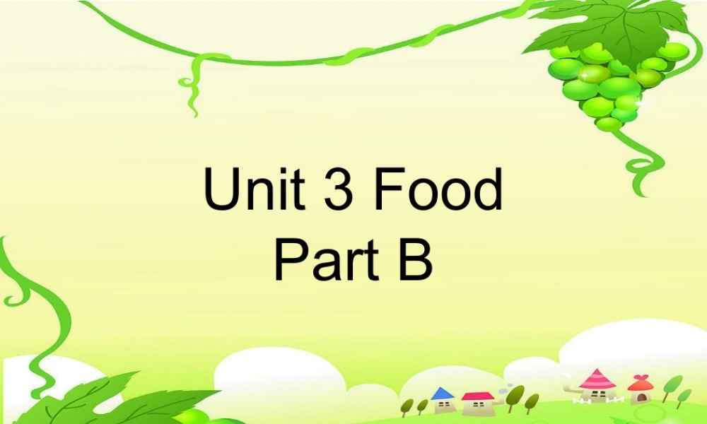 三年级英语下册 Unit 3 Food Part B课件1 闽教版（三起）-闽教版小学三年级下册英语课件