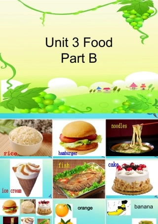 三年级英语下册 Unit 3 Food Part B课件1 闽教版（三起）-闽教版小学三年级下册英语课件