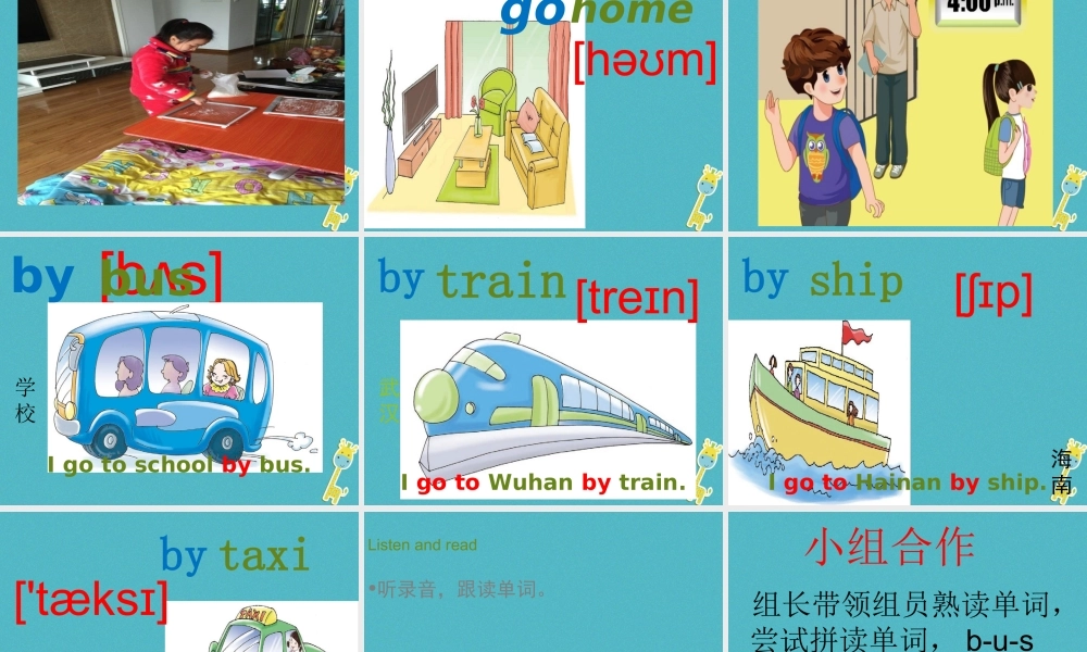三年级英语下册 Unit 3 How Do You Come to School part a课件1 陕旅版-陕旅版小学三年级下册英语课件