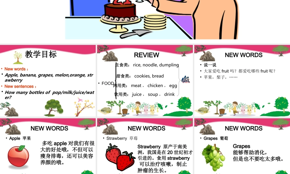 三年级英语下册 unit1 lesson9Let`s Eat ! Let`s Drink课件1 冀教版