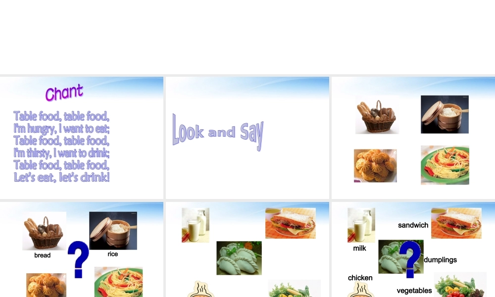 三年级英语下册 unit1 lesson9Let`s Eat ! Let`s Drink课件2 冀教版