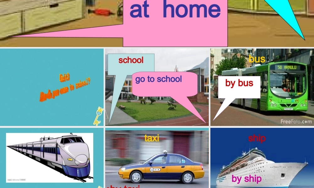 三年级英语下册 Unit 3 How Do You Come to School课件2 陕旅版-陕旅版小学三年级下册英语课件