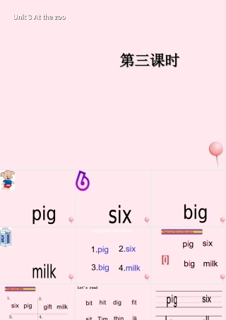 三年级英语下册 Unit 3 At the zoo A Let's spell教学课件 人教PEP-人教PEP小学三年级下册英语课件