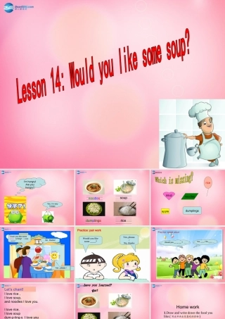 三年级英语下册 Unit3 Food and Meals Lesson14 would you like some soup课件 冀教版（三起）-冀教版小学三年级下册英语课件