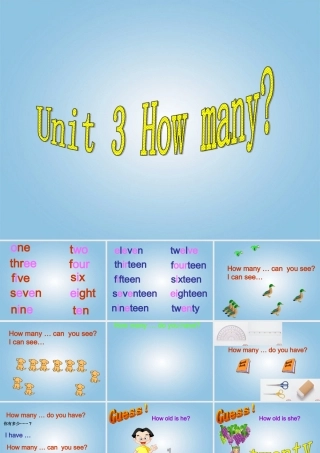 三年级英语下册 Unit3 How many 04 课件 人教PEP