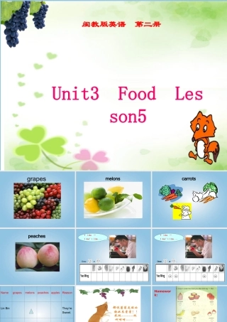 三年级英语下册 Unit3 Lesson5课件 闽教版