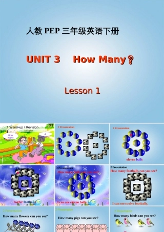 三年级英语下册 Unit 3 Lesson 1(2)课件 人教PEP