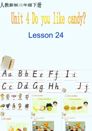 三年级英语下册 unit4 Lesson24课件 人教新版
