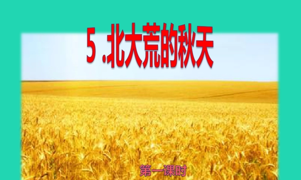 三年级语文上册 第2单元 5北大荒的秋天课件 苏教版-苏教版小学三年级上册语文课件