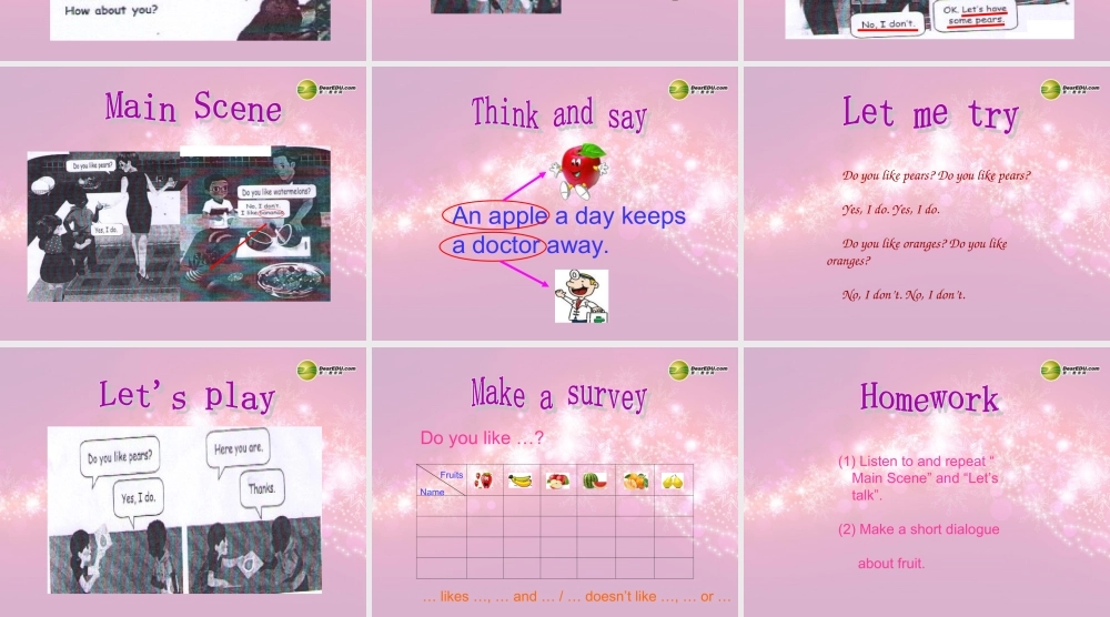 三年级英语下册 Unit5 Do you like pears第二课时课件 人教PEP（标准版）