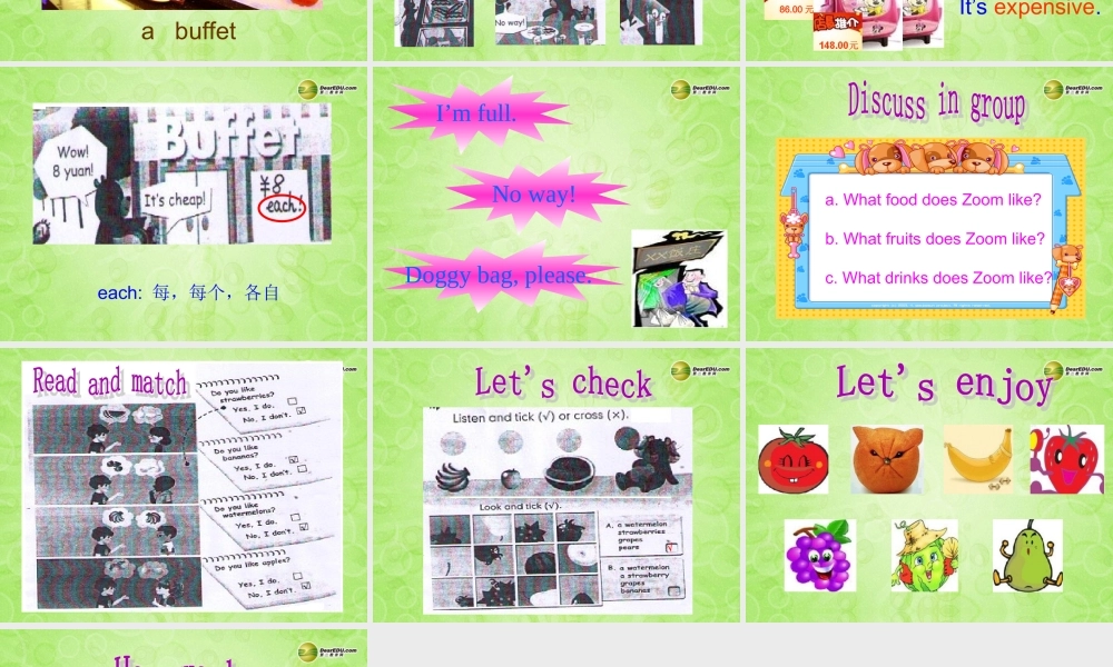 三年级英语下册 Unit5 Do you like pears第六课时课件 人教PEP（标准版）