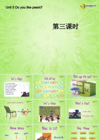 三年级英语下册 Unit5 Do you like pears第三课时课件 人教PEP（标准版）