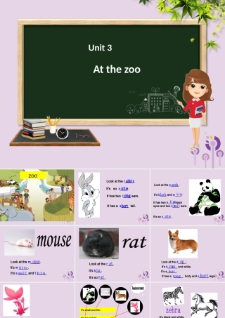 三年级英语下册 Unit 3 At the zoo（第6课时）课件 人教PEP版-人教PEP小学三年级下册英语课件