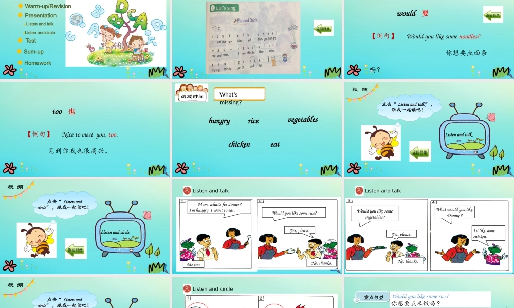 三年级英语下册 Unit 3 Food and Meals Again，Please课件 冀教版（三起）-冀教级下册英语课件
