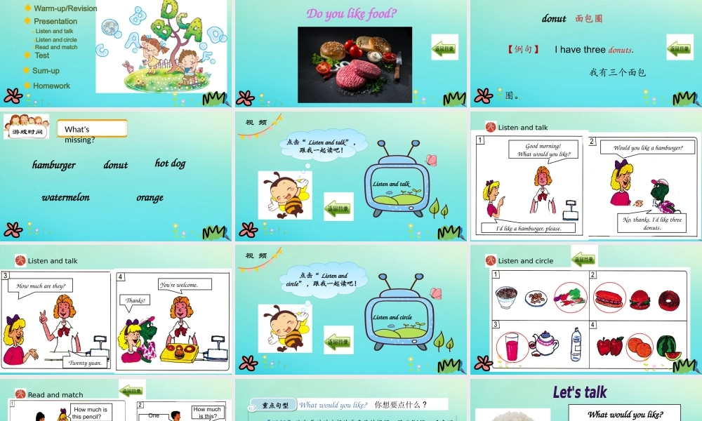 三年级英语下册 Unit 4 Food and Restaurants Again，Please课件 冀教版（三起）-冀教级下册英语课件