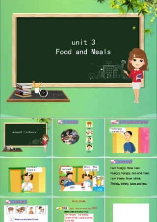 三年级英语下册 Unit 3 Food and Meals Lesson 13 I’m Hungry课件 冀教版（三起）-冀教版小学三年级下册英语课件