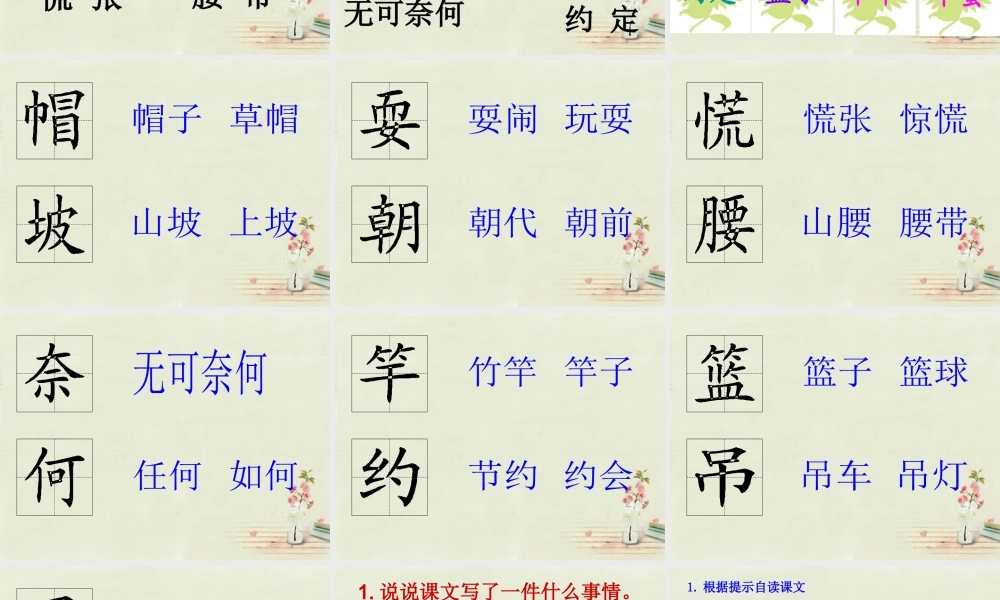 三年级语文上册 第2课 帽子和鸟窝课件 语文S版