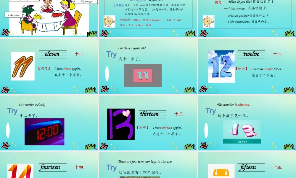 三年级英语下册 Unit 4 Food and Restaurants Lesson 19 I Like Fruit课件 冀教版（三起）-冀教级下册英语课件