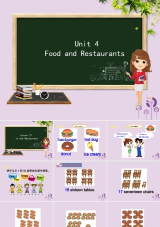三年级英语下册 Unit 4 Food and Restaurants Lesson 21 In the Restaurant课件 冀教版（三起）-冀教版小学三年级下册英语课件